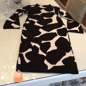 SUNFERE Black and White Patterned Dress BRAND NEW W TAGS